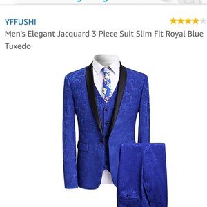 Never Worn Royal Blue Three Piece Suit